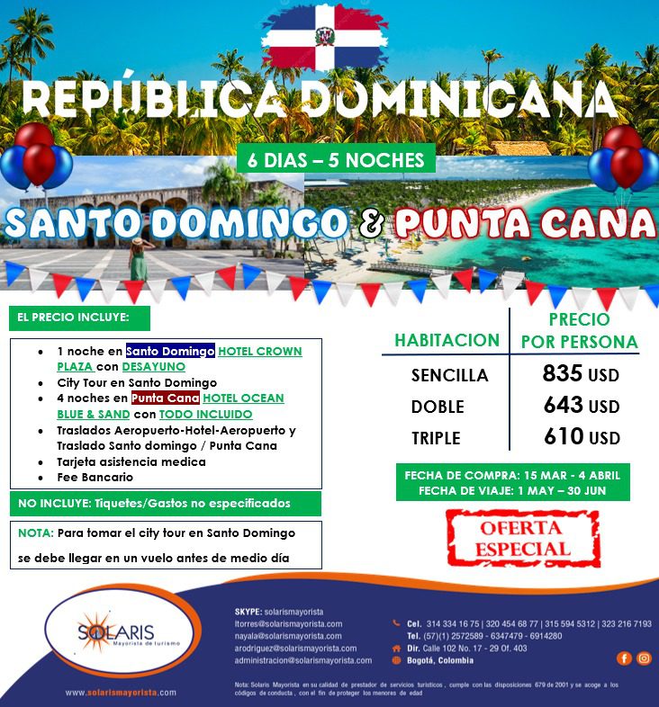 Replública Dominicana - 6 días -may-jun-2024